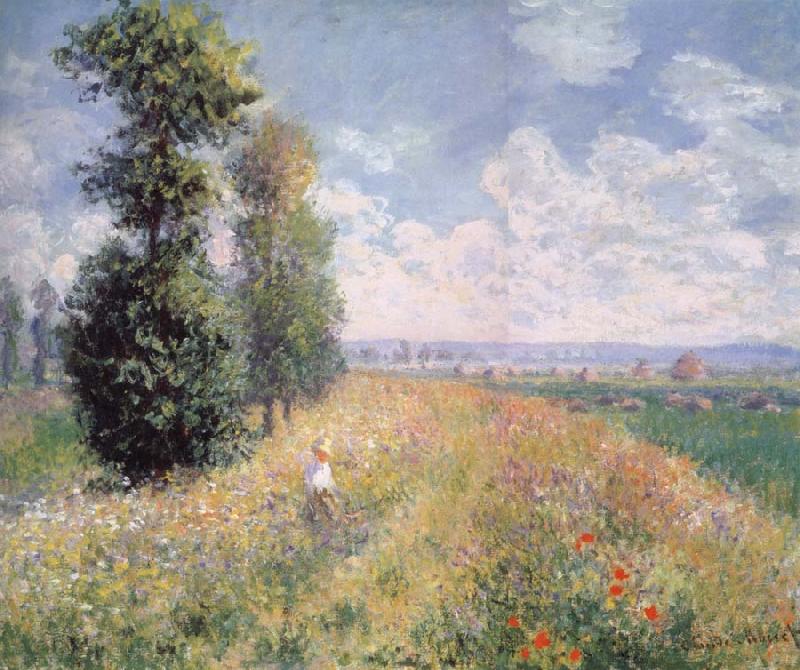 Claude Monet Poplars near Argenteuil Spain oil painting art